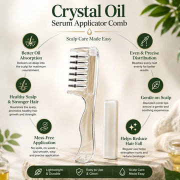 2 in 1 Crystal Oil & Serum Applicator Comb