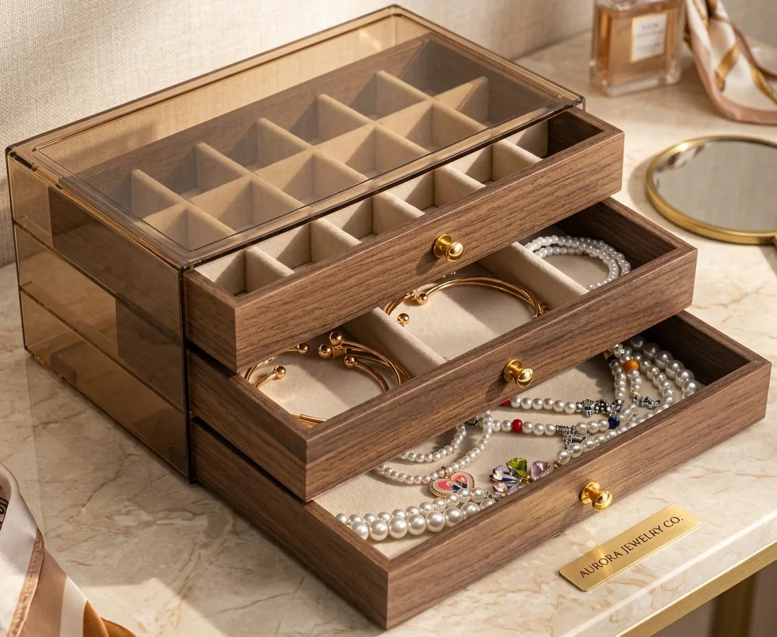 3 Layers Luxury Jewellery Box | Tangled Chains. Lost Earrings. Never Again | Womens Gift
