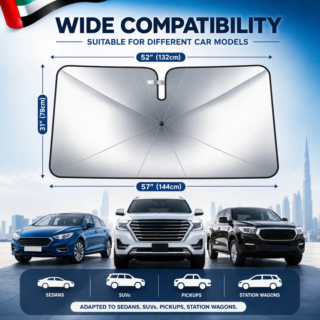 Foldable Car Windshield Sun Shade – Keeps Your Car Cooler