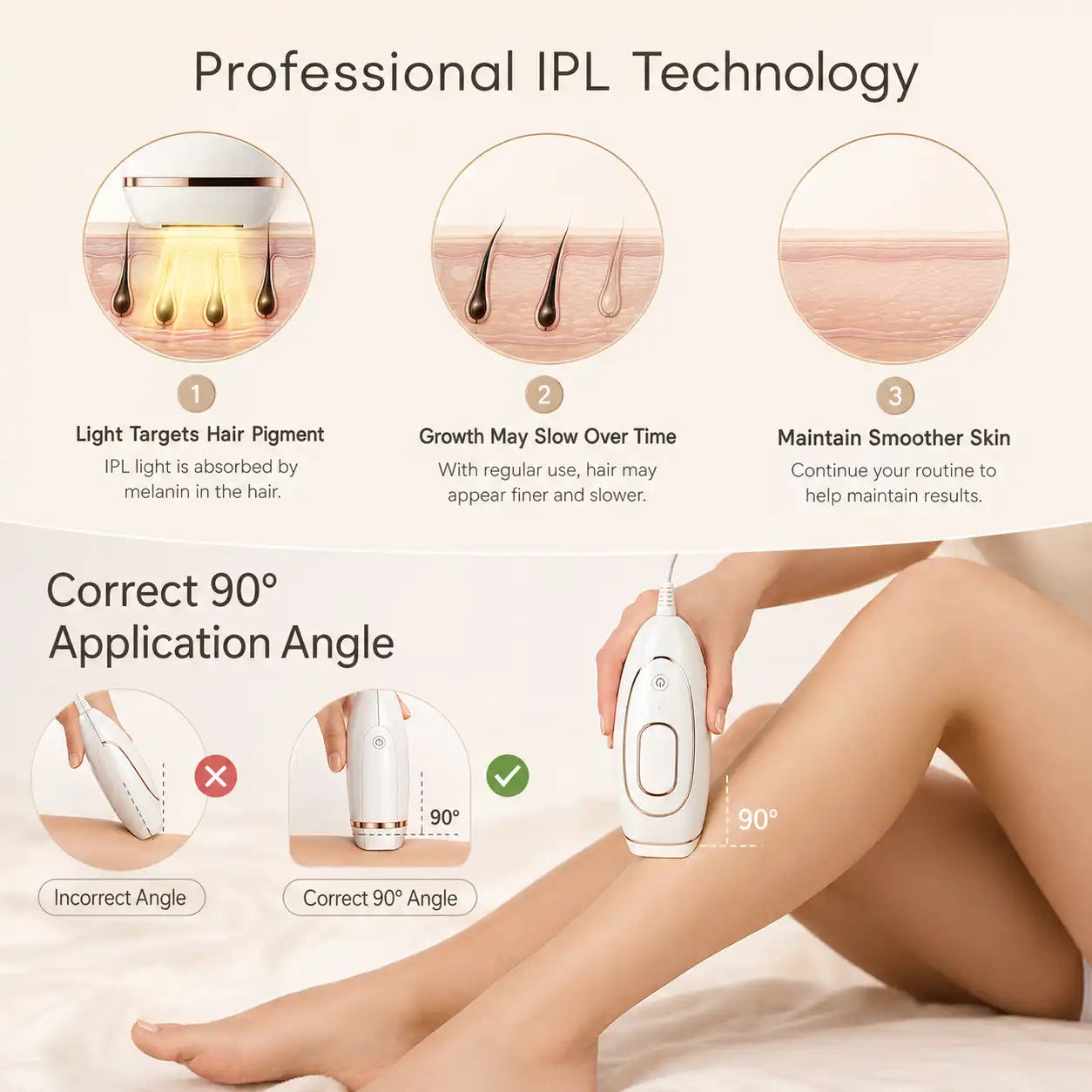 IPL Hair Removal Device - Smooth Skin at Home, Without the Salon Appointments