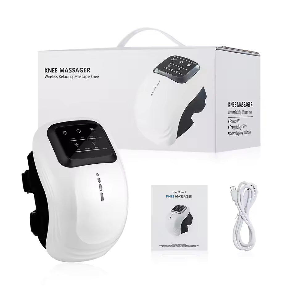Cordless Smart Knee Massager – Vibration Therapy for Joint Pain Relief