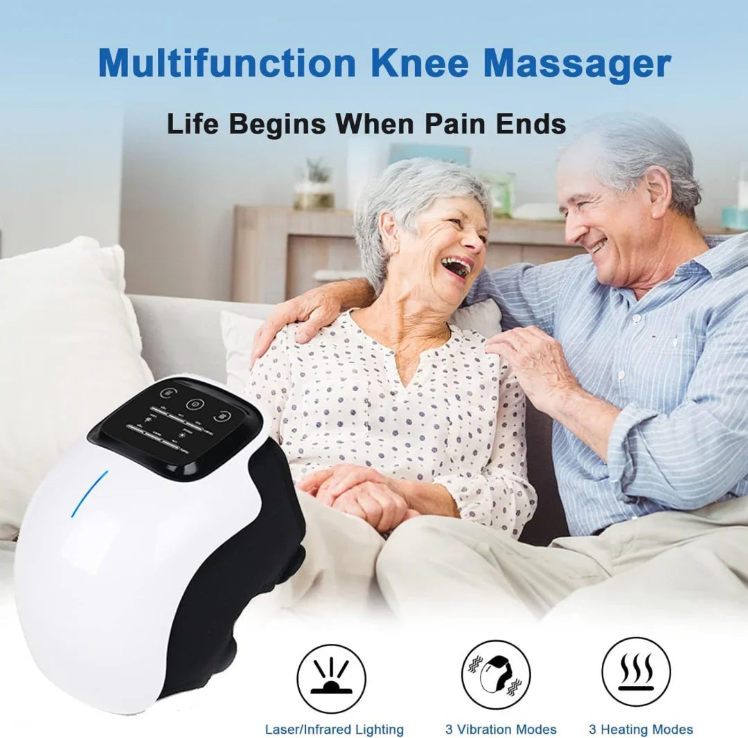 Cordless Smart Knee Massager – Vibration Therapy for Joint Pain Relief