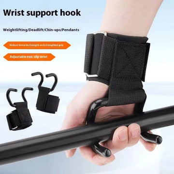 Weight Lifting Hooks with Wrist Straps | Heavy-Duty Grip Support for Gym & Strength Training