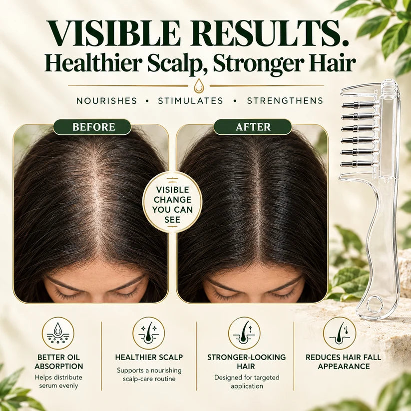 2 in 1 Crystal Oil & Serum Applicator Comb