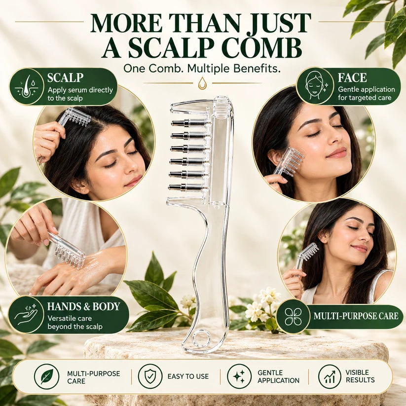 2 in 1 Crystal Oil & Serum Applicator Comb