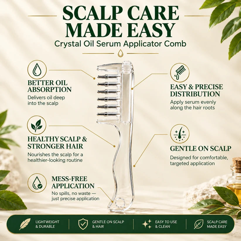 2 in 1 Crystal Oil & Serum Applicator Comb